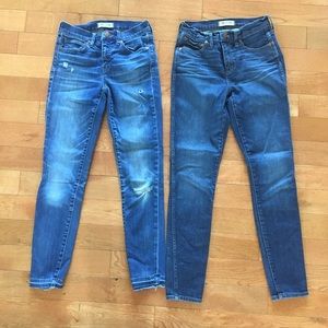 Madewell 25 high riser skinny skinny jeans bundle